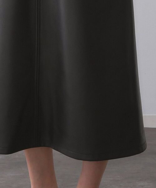 OPAQUE.CLIP / オペーク ドット クリップ ロング・マキシ丈ワンピース | レザー調フレアジャンスカ【洗える】 | 詳細17