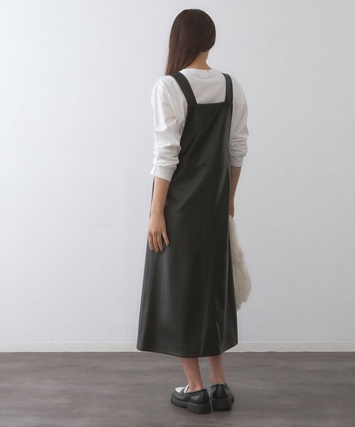 OPAQUE.CLIP / オペーク ドット クリップ ロング・マキシ丈ワンピース | レザー調フレアジャンスカ【洗える】 | 詳細7