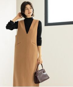 OPAQUE.CLIP / オペーク ドット クリップ ロング・マキシ丈ワンピース | ウールライクジャンパードレス【洗濯機洗い可】