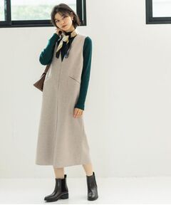 OPAQUE.CLIP / オペーク ドット クリップ ロング・マキシ丈ワンピース | ウールライクジャンパードレス【洗濯機洗い可】