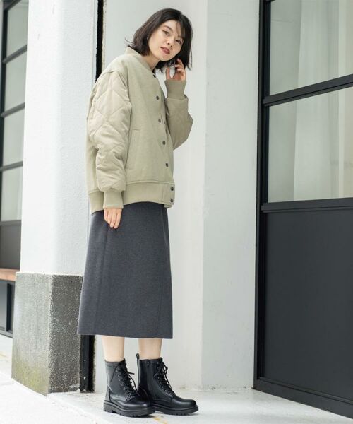 OPAQUE.CLIP / オペーク ドット クリップ ロング・マキシ丈ワンピース | ウールライクジャンパードレス【洗濯機洗い可】 | 詳細10