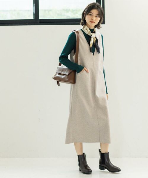 OPAQUE.CLIP / オペーク ドット クリップ ロング・マキシ丈ワンピース | ウールライクジャンパードレス【洗濯機洗い可】 | 詳細15