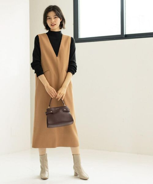 OPAQUE.CLIP / オペーク ドット クリップ ロング・マキシ丈ワンピース | ウールライクジャンパードレス【洗濯機洗い可】 | 詳細16