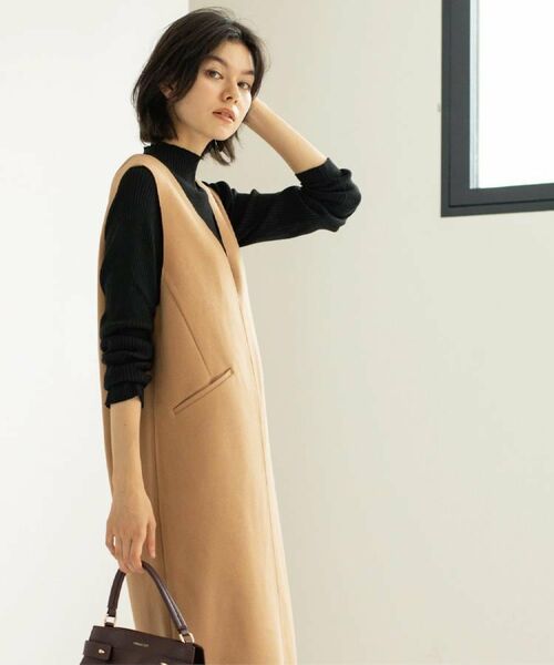 OPAQUE.CLIP / オペーク ドット クリップ ロング・マキシ丈ワンピース | ウールライクジャンパードレス【洗濯機洗い可】 | 詳細17