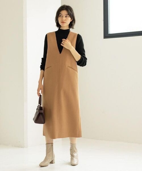 OPAQUE.CLIP / オペーク ドット クリップ ロング・マキシ丈ワンピース | ウールライクジャンパードレス【洗濯機洗い可】 | 詳細18