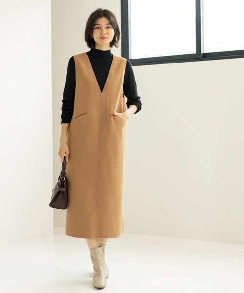 OPAQUE.CLIP / オペーク ドット クリップ ロング・マキシ丈ワンピース | ウールライクジャンパードレス【洗濯機洗い可】 | 詳細19