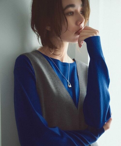 OPAQUE.CLIP / オペーク ドット クリップ ロング・マキシ丈ワンピース | ウールライクジャンパードレス【洗濯機洗い可】 | 詳細2