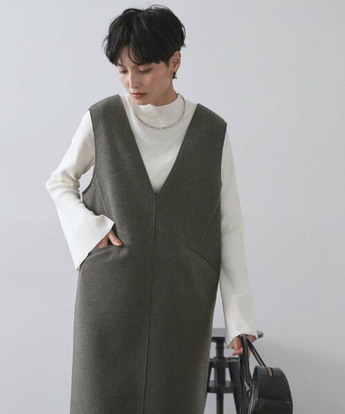 OPAQUE.CLIP / オペーク ドット クリップ ロング・マキシ丈ワンピース | ウールライクジャンパードレス【洗濯機洗い可】 | 詳細22