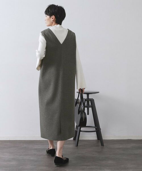 OPAQUE.CLIP / オペーク ドット クリップ ロング・マキシ丈ワンピース | ウールライクジャンパードレス【洗濯機洗い可】 | 詳細25