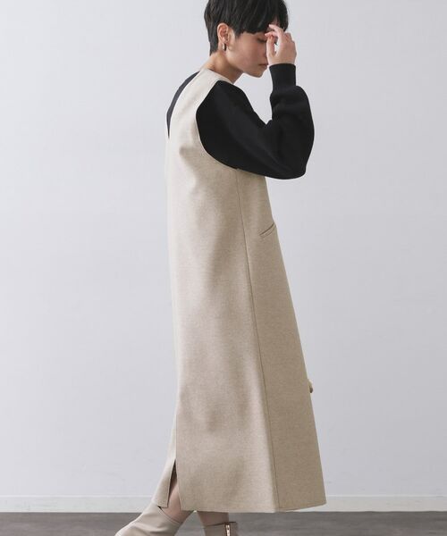 OPAQUE.CLIP / オペーク ドット クリップ ロング・マキシ丈ワンピース | ウールライクジャンパードレス【洗濯機洗い可】 | 詳細30