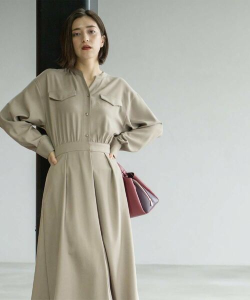 OPAQUE.CLIP / オペーク ドット クリップ ロング・マキシ丈ワンピース | ウールライクフィット＆フレアワンピース【洗濯機OK】 | 詳細1