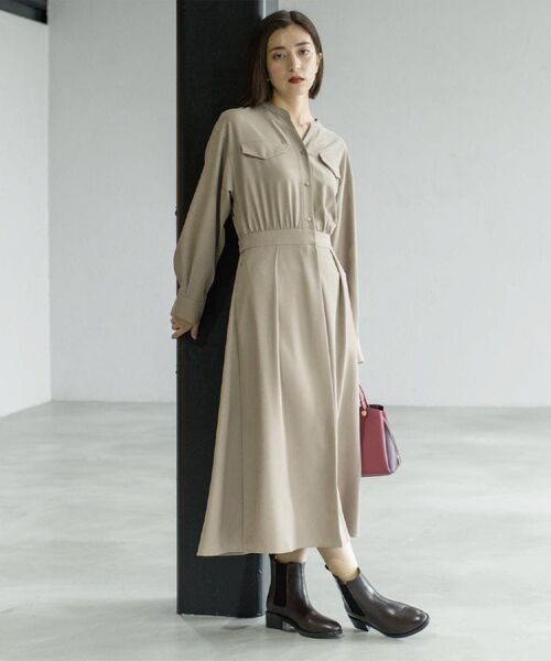 OPAQUE.CLIP / オペーク ドット クリップ ロング・マキシ丈ワンピース | ウールライクフィット＆フレアワンピース【洗濯機OK】 | 詳細2