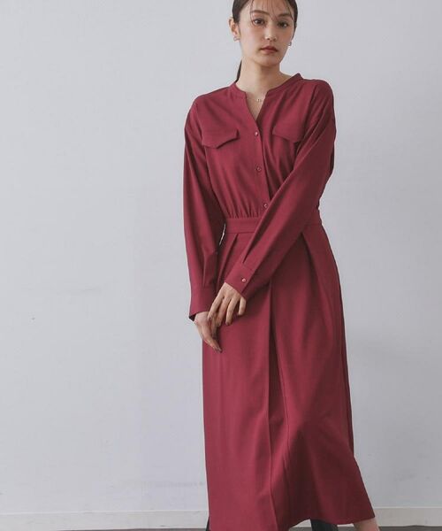 OPAQUE.CLIP / オペーク ドット クリップ ロング・マキシ丈ワンピース | ウールライクフィット＆フレアワンピース【洗濯機OK】 | 詳細21