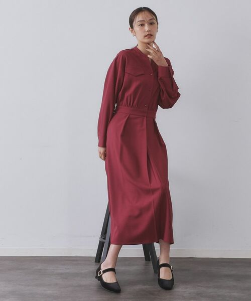 OPAQUE.CLIP / オペーク ドット クリップ ロング・マキシ丈ワンピース | ウールライクフィット＆フレアワンピース【洗濯機OK】 | 詳細22