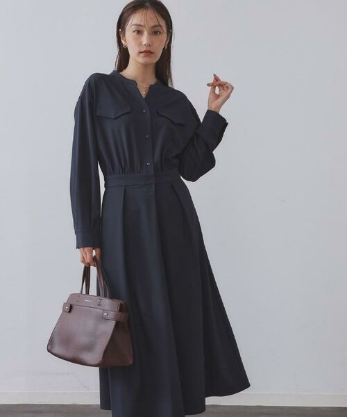 OPAQUE.CLIP / オペーク ドット クリップ ロング・マキシ丈ワンピース | ウールライクフィット＆フレアワンピース【洗濯機OK】 | 詳細25