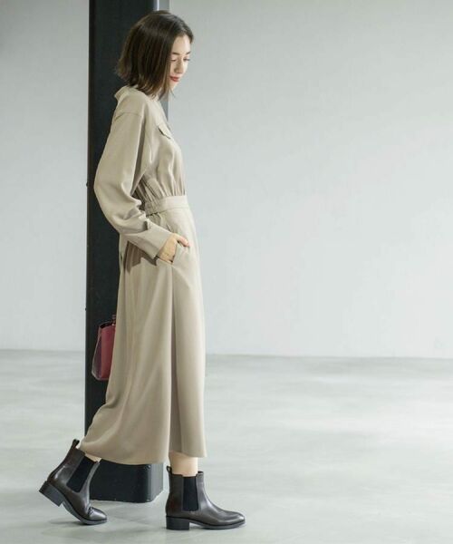 OPAQUE.CLIP / オペーク ドット クリップ ロング・マキシ丈ワンピース | ウールライクフィット＆フレアワンピース【洗濯機OK】 | 詳細4