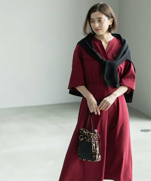 OPAQUE.CLIP / オペーク ドット クリップ ロング・マキシ丈ワンピース | ウールライクフィット＆フレアワンピース【洗濯機OK】 | 詳細7