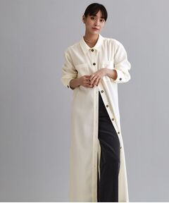 OPAQUE.CLIP / オペーク ドット クリップ ロング・マキシ丈ワンピース | 【es】ダブルポケットロングシャツワンピース【洗濯機OK】