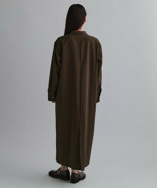 OPAQUE.CLIP / オペーク ドット クリップ ロング・マキシ丈ワンピース | 【es】ダブルポケットロングシャツワンピース【洗濯機OK】 | 詳細14