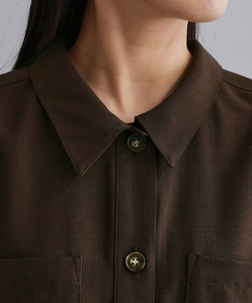 OPAQUE.CLIP / オペーク ドット クリップ ロング・マキシ丈ワンピース | 【es】ダブルポケットロングシャツワンピース【洗濯機OK】 | 詳細15