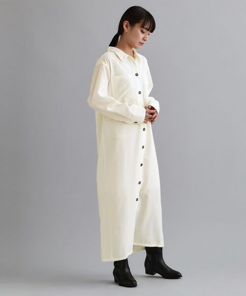 OPAQUE.CLIP / オペーク ドット クリップ ロング・マキシ丈ワンピース | 【es】ダブルポケットロングシャツワンピース【洗濯機OK】 | 詳細3