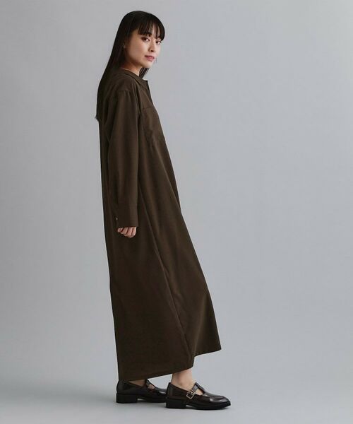 OPAQUE.CLIP / オペーク ドット クリップ ロング・マキシ丈ワンピース | 【es】ダブルポケットロングシャツワンピース【洗濯機OK】 | 詳細9