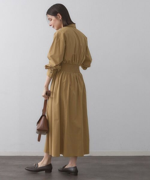 OPAQUE.CLIP / オペーク ドット クリップ ロング・マキシ丈ワンピース | シャーリングフィット＆フレアシャツワンピース【洗濯機洗い可】 | 詳細11