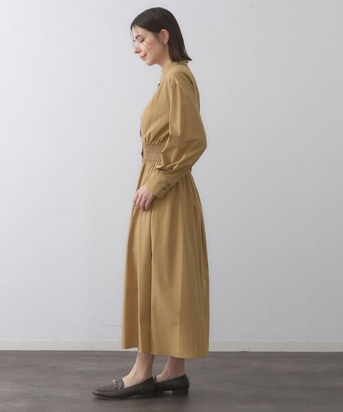 OPAQUE.CLIP / オペーク ドット クリップ ロング・マキシ丈ワンピース | シャーリングフィット＆フレアシャツワンピース【洗濯機洗い可】 | 詳細14