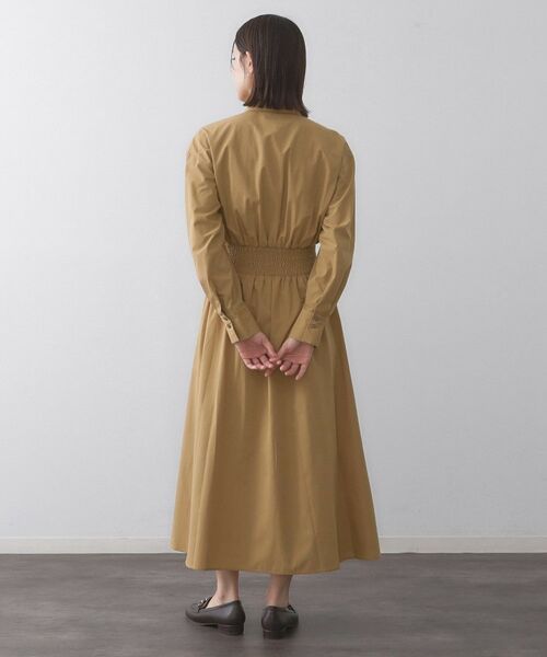 OPAQUE.CLIP / オペーク ドット クリップ ロング・マキシ丈ワンピース | シャーリングフィット＆フレアシャツワンピース【洗濯機洗い可】 | 詳細15