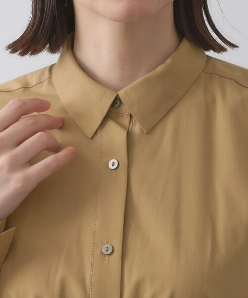 OPAQUE.CLIP / オペーク ドット クリップ ロング・マキシ丈ワンピース | シャーリングフィット＆フレアシャツワンピース【洗濯機洗い可】 | 詳細16