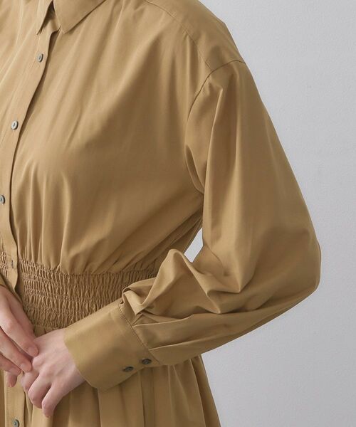 OPAQUE.CLIP / オペーク ドット クリップ ロング・マキシ丈ワンピース | シャーリングフィット＆フレアシャツワンピース【洗濯機洗い可】 | 詳細17