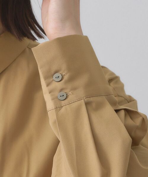 OPAQUE.CLIP / オペーク ドット クリップ ロング・マキシ丈ワンピース | シャーリングフィット＆フレアシャツワンピース【洗濯機洗い可】 | 詳細18