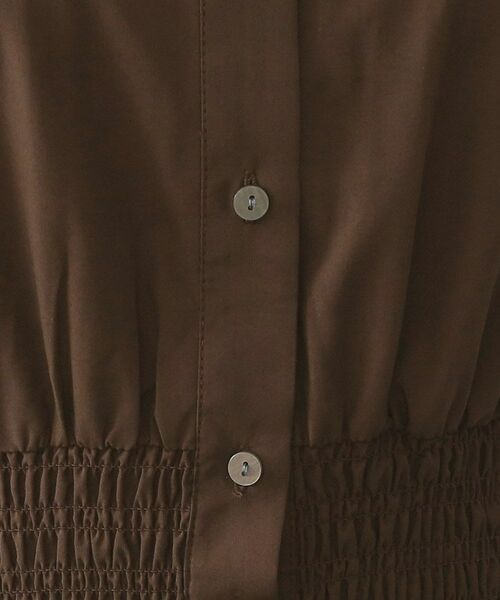 OPAQUE.CLIP / オペーク ドット クリップ ロング・マキシ丈ワンピース | シャーリングフィット＆フレアシャツワンピース【洗濯機洗い可】 | 詳細4