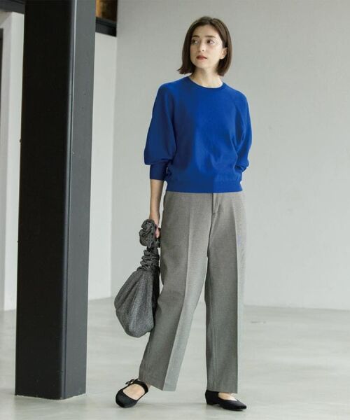 OPAQUE.CLIP / オペーク ドット クリップ パンツ | ウォームタッチ ワイドパンツ【洗濯機洗OK/ストレッチ】≪SS～LL≫ | 詳細10