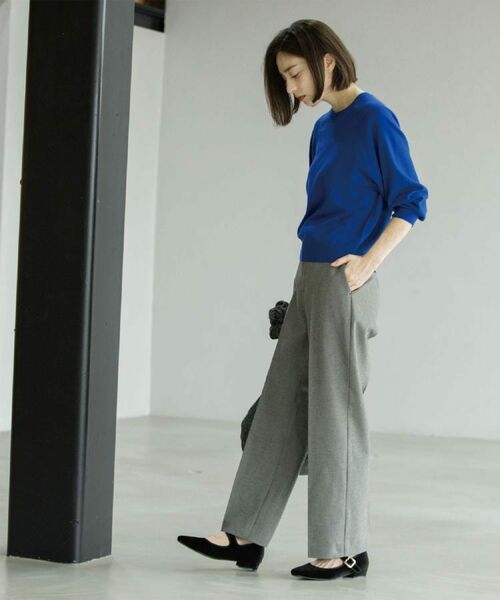 OPAQUE.CLIP / オペーク ドット クリップ パンツ | ウォームタッチ ワイドパンツ【洗濯機洗OK/ストレッチ】≪SS～LL≫ | 詳細12