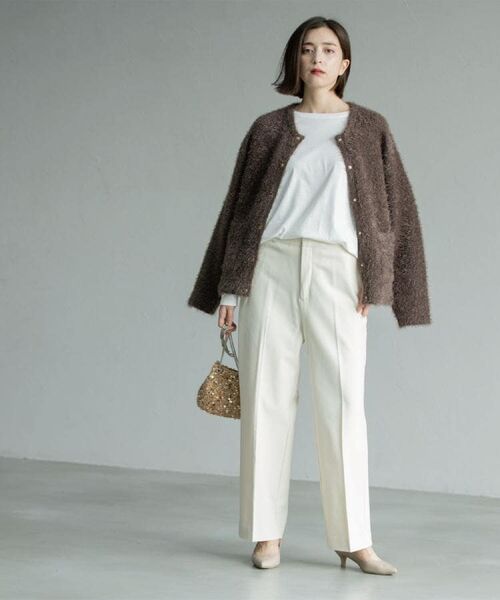 OPAQUE.CLIP / オペーク ドット クリップ パンツ | ウォームタッチ ワイドパンツ【洗濯機洗OK/ストレッチ】≪SS～LL≫ | 詳細3