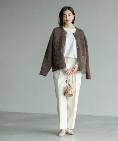 OPAQUE.CLIP / オペーク ドット クリップ パンツ | ウォームタッチ ワイドパンツ【洗濯機洗OK/ストレッチ】≪SS～LL≫ | 詳細4