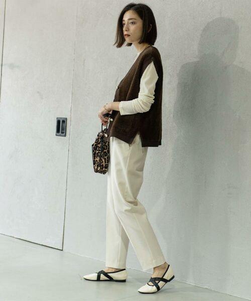 OPAQUE.CLIP / オペーク ドット クリップ パンツ | ウォームタッチ イージーテーパードパンツ【洗濯機洗OK/ストレッチ】≪SS～LL≫ | 詳細3