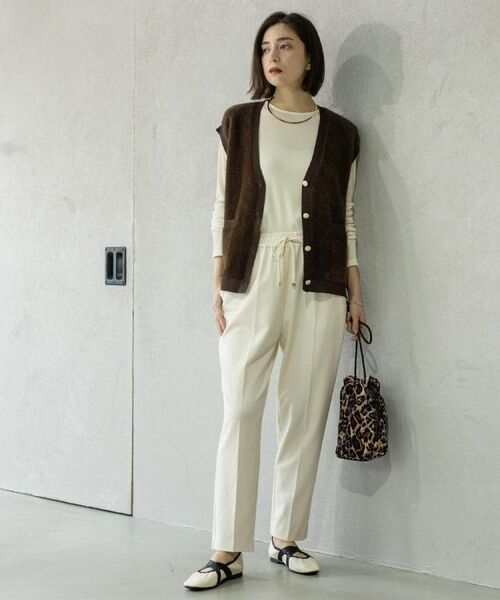 OPAQUE.CLIP / オペーク ドット クリップ パンツ | ウォームタッチ イージーテーパードパンツ【洗濯機洗OK/ストレッチ】≪SS～LL≫ | 詳細4