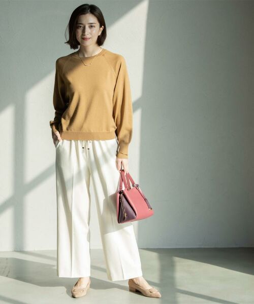 OPAQUE.CLIP / オペーク ドット クリップ パンツ | ウォームタッチ イージーワイドパンツ【洗濯機洗OK/ストレッチ】≪SS～LL≫ | 詳細1