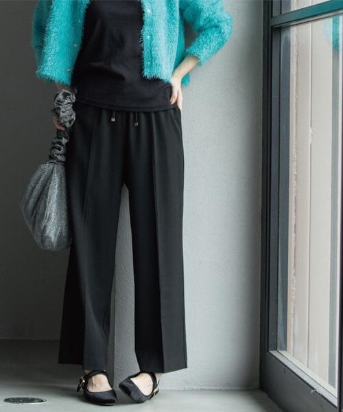 OPAQUE.CLIP / オペーク ドット クリップ パンツ | ウォームタッチ イージーワイドパンツ【洗濯機洗OK/ストレッチ】≪SS～LL≫ | 詳細10