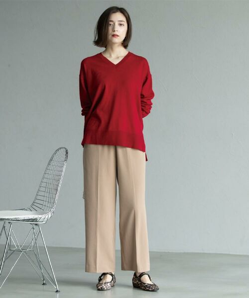 OPAQUE.CLIP / オペーク ドット クリップ パンツ | ウォームタッチ イージーワイドパンツ【洗濯機洗OK/ストレッチ】≪SS～LL≫ | 詳細15