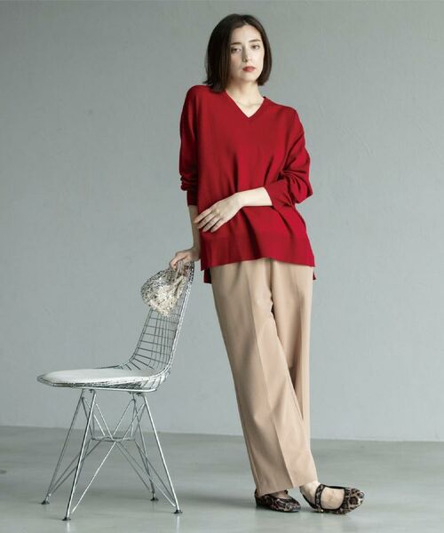 OPAQUE.CLIP / オペーク ドット クリップ パンツ | ウォームタッチ イージーワイドパンツ【洗濯機洗OK/ストレッチ】≪SS～LL≫ | 詳細16