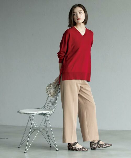 OPAQUE.CLIP / オペーク ドット クリップ パンツ | ウォームタッチ イージーワイドパンツ【洗濯機洗OK/ストレッチ】≪SS～LL≫ | 詳細18