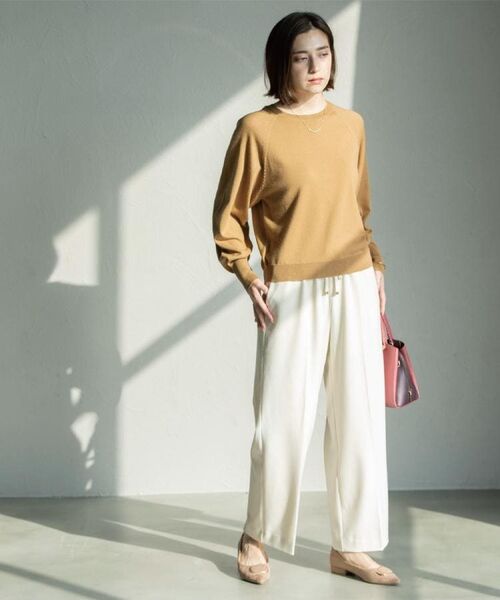 OPAQUE.CLIP / オペーク ドット クリップ パンツ | ウォームタッチ イージーワイドパンツ【洗濯機洗OK/ストレッチ】≪SS～LL≫ | 詳細2