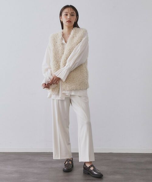 OPAQUE.CLIP / オペーク ドット クリップ パンツ | ウォームタッチ イージーワイドパンツ【洗濯機洗OK/ストレッチ】≪SS～LL≫ | 詳細21