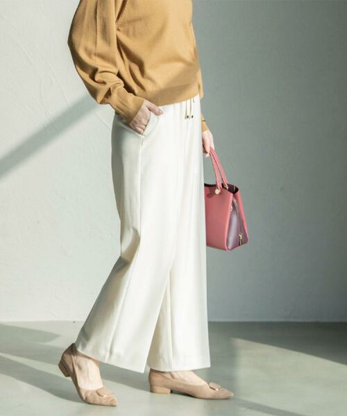 OPAQUE.CLIP / オペーク ドット クリップ パンツ | ウォームタッチ イージーワイドパンツ【洗濯機洗OK/ストレッチ】≪SS～LL≫ | 詳細3