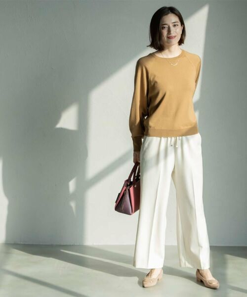 OPAQUE.CLIP / オペーク ドット クリップ パンツ | ウォームタッチ イージーワイドパンツ【洗濯機洗OK/ストレッチ】≪SS～LL≫ | 詳細5