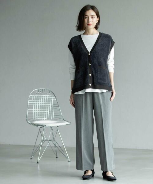 OPAQUE.CLIP / オペーク ドット クリップ パンツ | ウォームタッチ イージーワイドパンツ【洗濯機洗OK/ストレッチ】≪SS～LL≫ | 詳細6