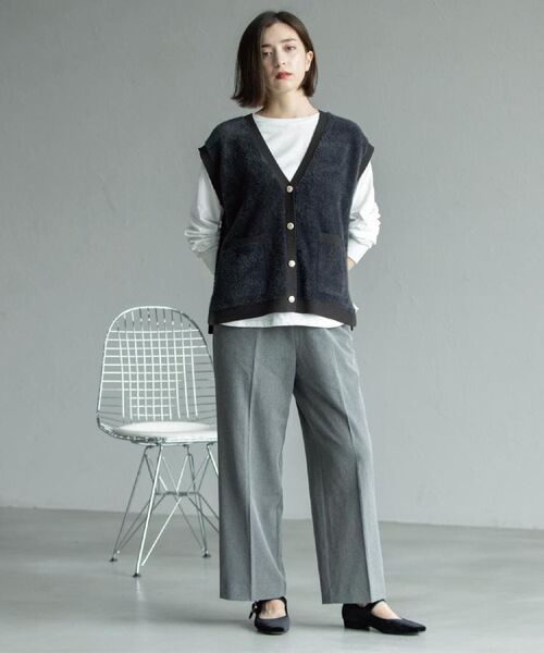 OPAQUE.CLIP / オペーク ドット クリップ パンツ | ウォームタッチ イージーワイドパンツ【洗濯機洗OK/ストレッチ】≪SS～LL≫ | 詳細7